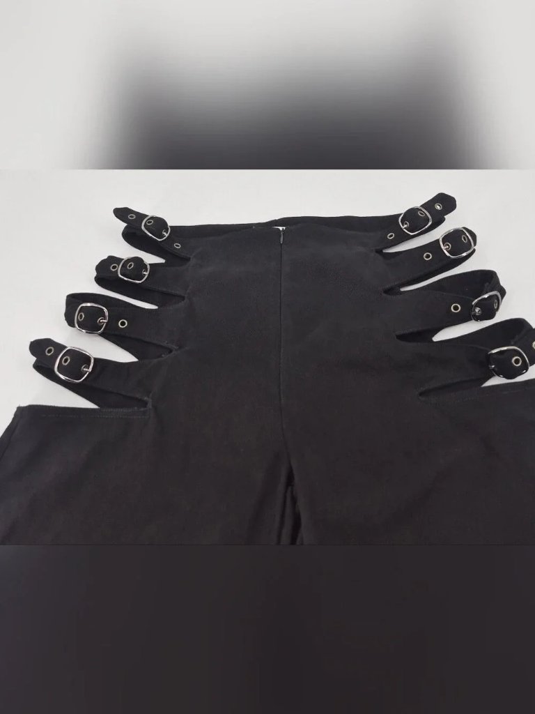 Defi Pans Ins Black Buckle Goth Punk Emo - Size S — image 3 of 8